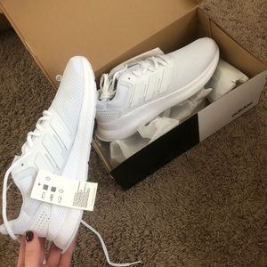 Adidas flacon white womens sneakers